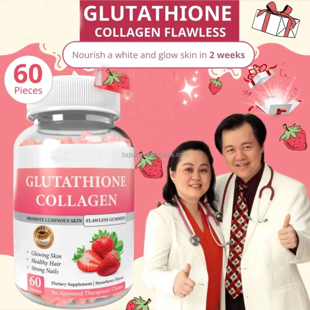 WelnessWays Glow Collagen Glow Gummies Strawberry Flavor 60 Chewable Gummies