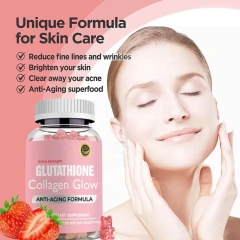 Skin Supplement Private Label Skin Whitening Gummies Biotin Collagen Skin Glow Gummy L-GLUTATHIONE GUMMIES Glowing
