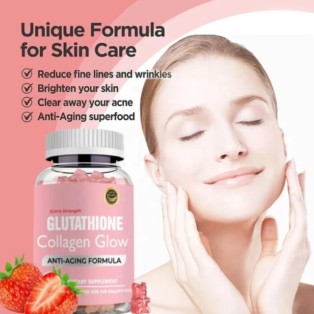 Skin Supplement Private Label Skin Whitening Gummies Biotin Collagen Skin Glow Gummy L-GLUTATHIONE GUMMIES Glowing