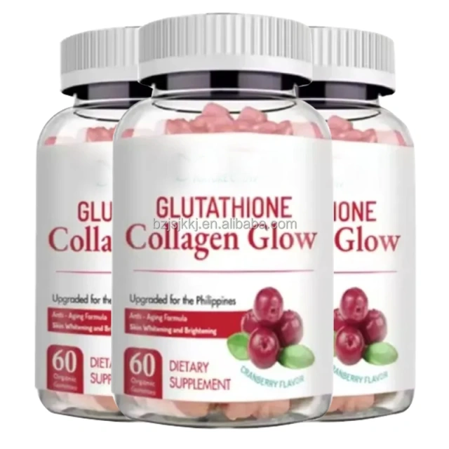 OEM Collagen Supplements  Pectin Bear Gummy Jelly Candy L-glutathione Skin Lightening Gummies