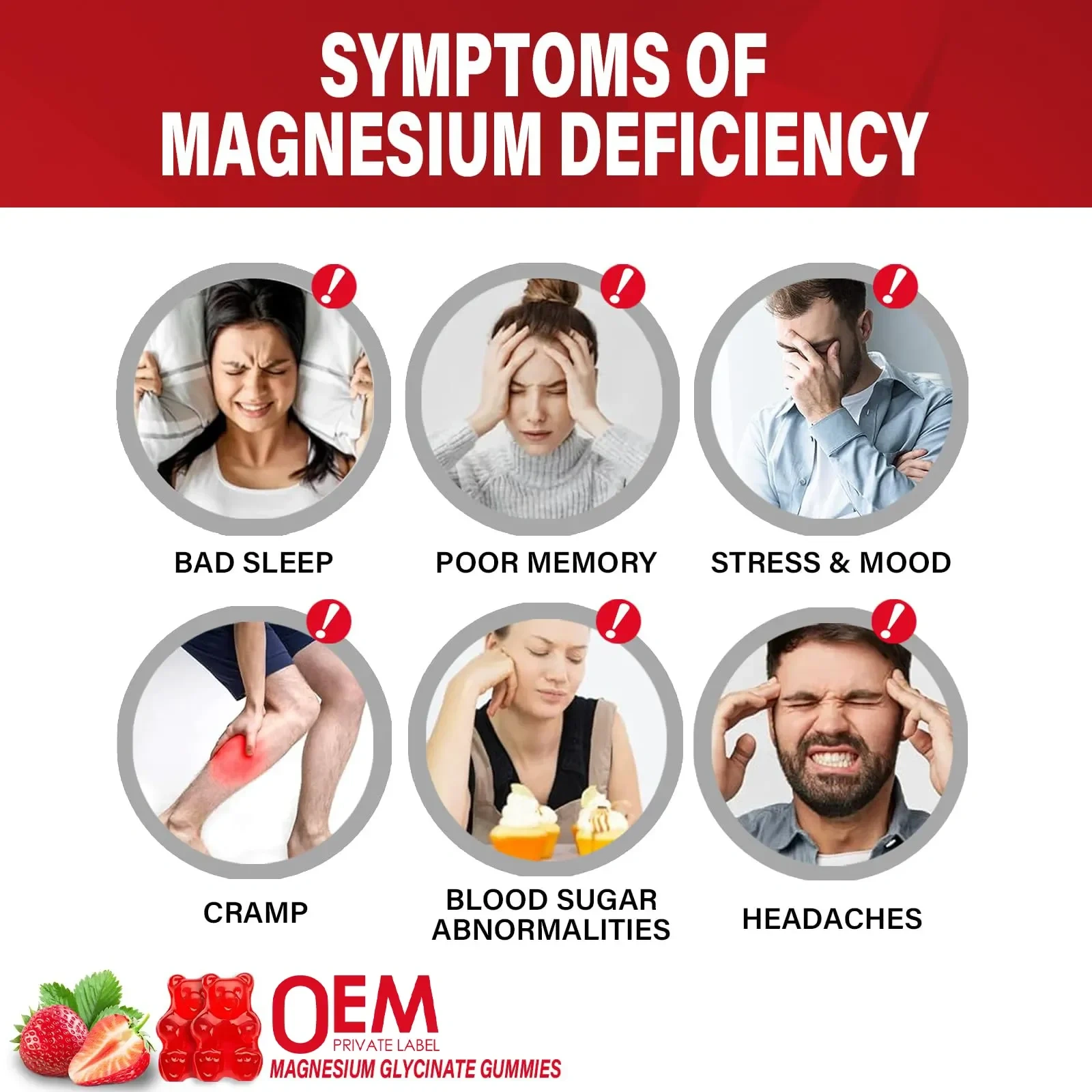 OEM Private Label Magnesium Complex Gummies Magnesium Citrate Magnesium Glycinate With Zinc Supplement for Calm Relaxation
