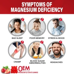 OEM Private Label Magnesium Complex Gummies Magnesium Citrate Magnesium Glycinate With Zinc Supplement for Calm Relaxation