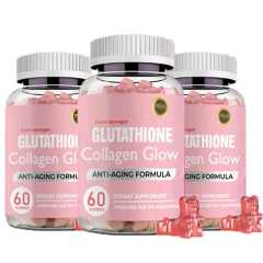 Skin Supplement Private Label Skin Whitening Gummies Biotin Collagen Skin Glow Gummy L-GLUTATHIONE GUMMIES Glowing