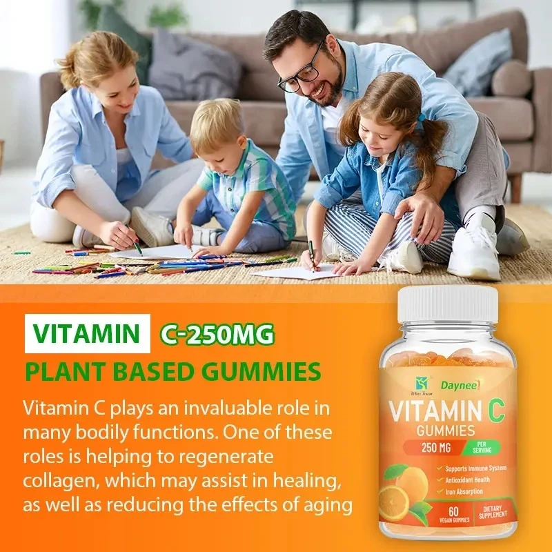 Daynee Vitamin C Gummies Supplement Gummies for Women Iron and Vitamin C for Absorption Vitamins for Pregnancy