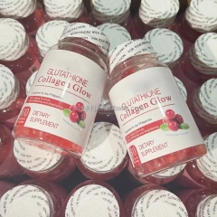 OEM Collagen Supplements  Pectin Bear Gummy Jelly Candy L-glutathione Skin Lightening Gummies