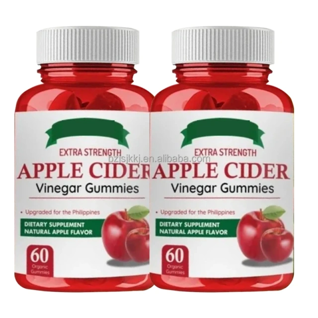 60pcs Apple Cider Vinegar Gummies Private Label Slimming Apple Cider Vinegar Gummy Vitamins Healthcare Supplement