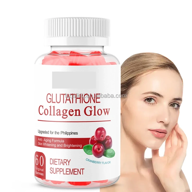 OEM Collagen Supplements  Pectin Bear Gummy Jelly Candy L-glutathione Skin Lightening Gummies