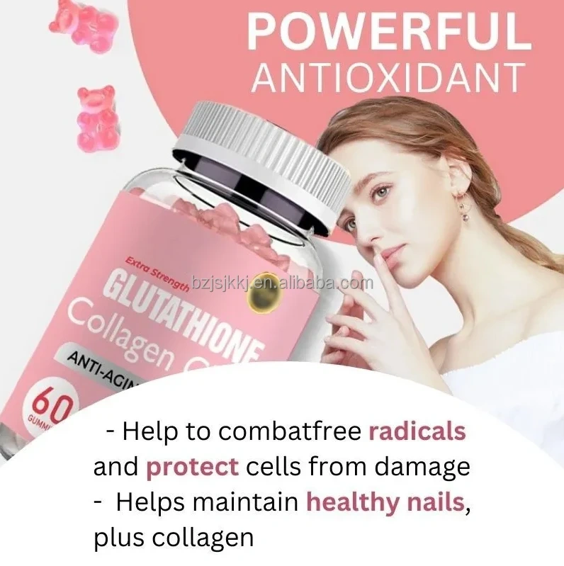 Skin Supplement Private Label Skin Whitening Gummies Biotin Collagen Skin Glow Gummy L-GLUTATHIONE GUMMIES Glowing