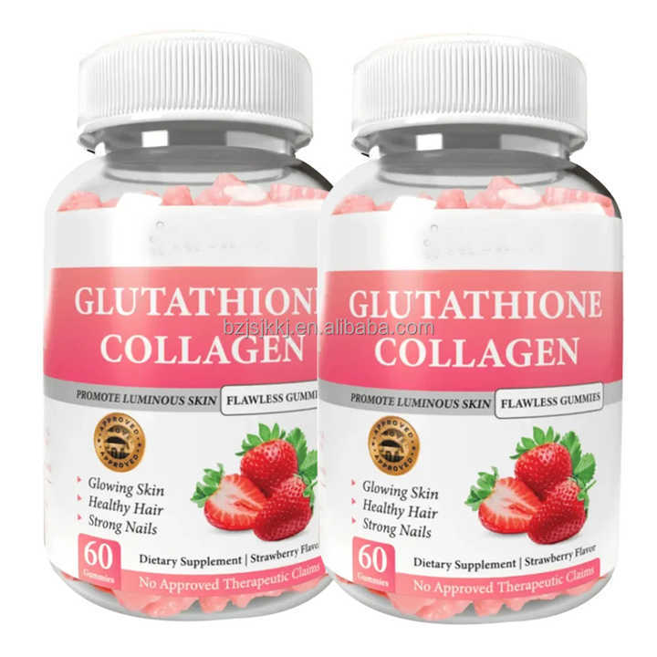 WelnessWays Glow Collagen Glow Gummies Strawberry Flavor 60 Chewable Gummies
