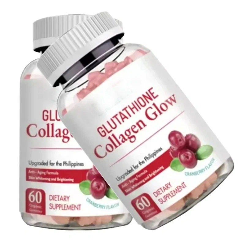 OEM Collagen Supplements  Pectin Bear Gummy Jelly Candy L-glutathione Skin Lightening Gummies