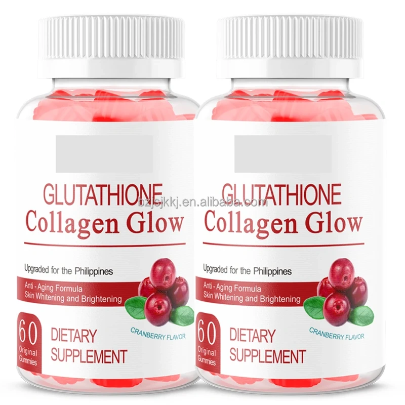 OEM Collagen Supplements  Pectin Bear Gummy Jelly Candy L-glutathione Skin Lightening Gummies