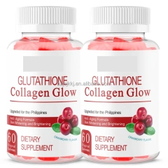 OEM Collagen Supplements  Pectin Bear Gummy Jelly Candy L-glutathione Skin Lightening Gummies