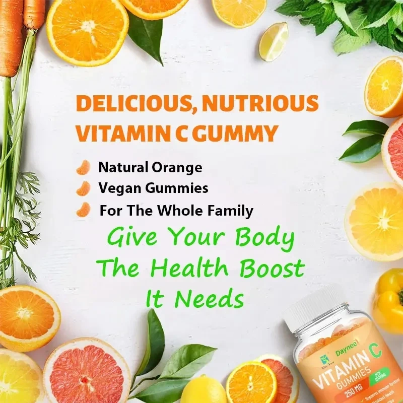 Daynee Vitamin C Gummies Supplement Gummies for Women Iron and Vitamin C for Absorption Vitamins for Pregnancy