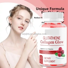 OEM Collagen Supplements  Pectin Bear Gummy Jelly Candy L-glutathione Skin Lightening Gummies