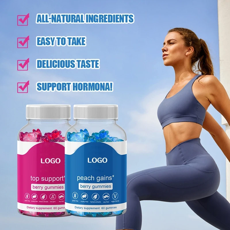 Women's Top and Beach Gummies Support Custom Multivitamin Gummies 60 Count Dietary Supplement Essential Vitamins Herbal Extracts