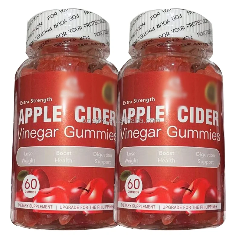 OEM Private Label Apple Cider Vinegar Gummy Arnitine Supplement Organic Health  Vegan Apple Cider  for Weight Control