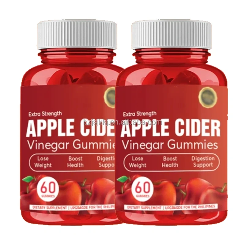 OEM Private Label Apple Cider Vinegar Gummy Arnitine Supplement Organic Health  Vegan Apple Cider  for Weight Control