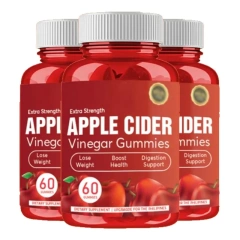 OEM Private Label Apple Cider Vinegar Gummy Arnitine Supplement Organic Health  Vegan Apple Cider  for Weight Control