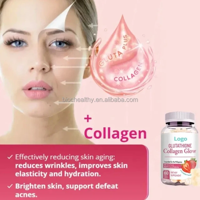 OEM Private Label Brightening Gummies L-Glutathione Collagen Supplements Collagen L-glutathione Gummies