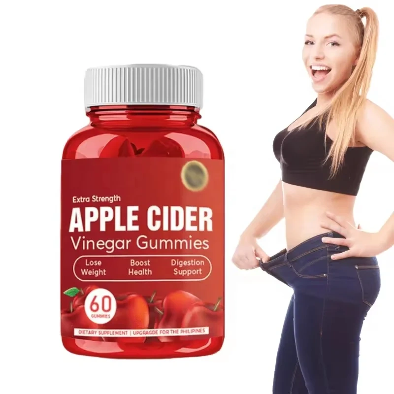 OEM Private Label Apple Cider Vinegar Gummy Arnitine Supplement Organic Health  Vegan Apple Cider  for Weight Control