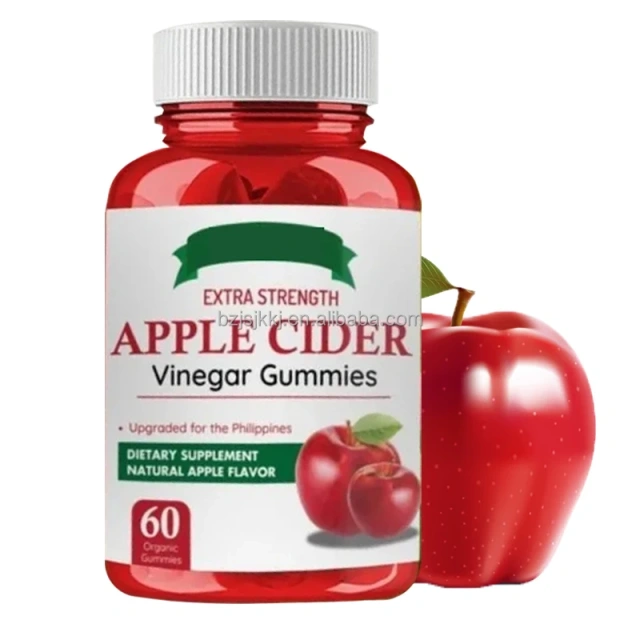 60pcs Apple Cider Vinegar Gummies Private Label Slimming Apple Cider Vinegar Gummy Vitamins Healthcare Supplement
