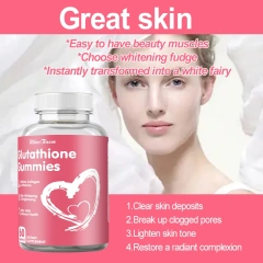 Glutathione Plus Skin Whitening Glowing Product Skin Lightening Collagen Supplement Private Label Glutathione Gummies