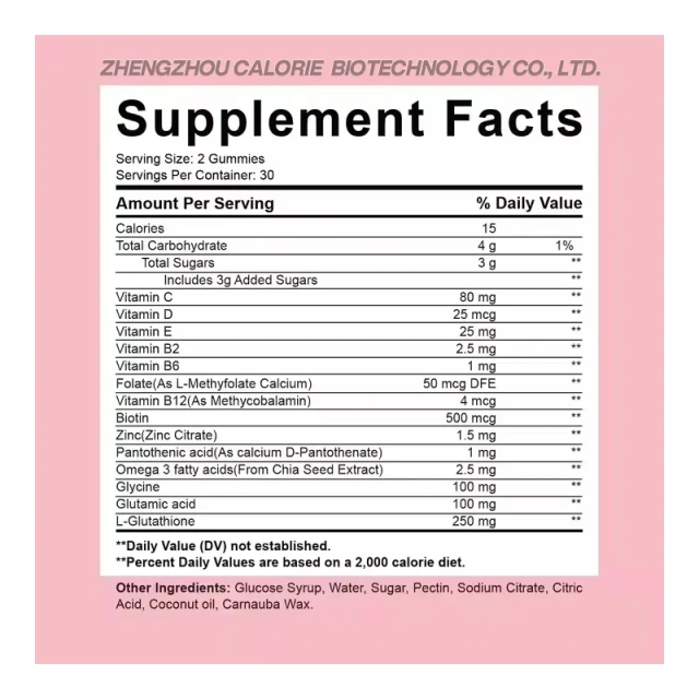 OEM Beautiful Health Products Smooth Hair and Skin Gummy Candy Premium Collagen Gummies for Skin