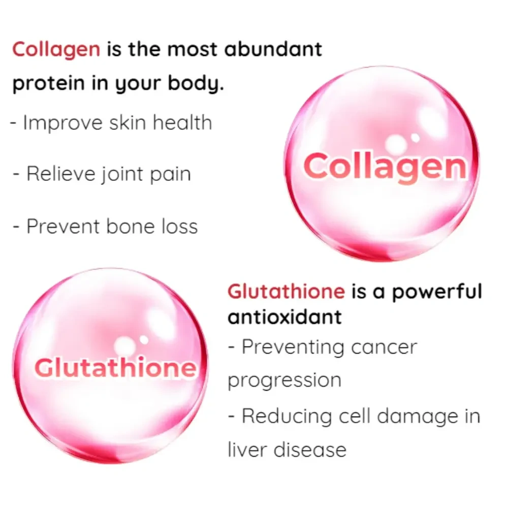 Private Label Brightening Skin Whitening Gummies Collagen Supplements Collagen L-Glutathione Gummies for Women