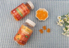 Private Label Vitamin C Gummies Top Quality Candy Gelatin Free ISO HALAL HACCP Certified Vitamin Halal Gummy GMP Factory
