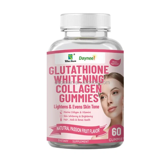 Private Label Natural L-G Lutathione Skin Lightening G Lutathione Reduced Whitening Skin Collagen Gummies