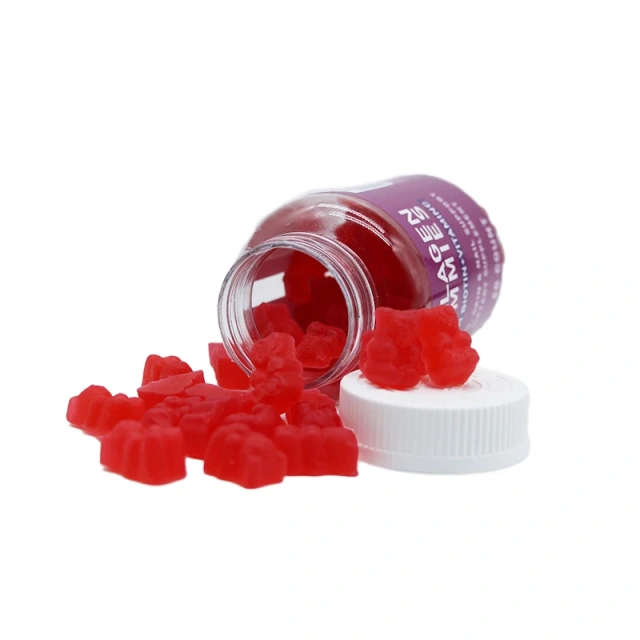 13 in 1 pink Glutathione Glow Collagen Hyaluronic Acid Gummies Natural Flavor Collagen with Biotin Vitamin Gummy for Women