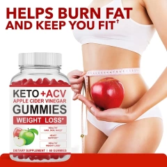 Wholesale Dietary Supplement Keto Gummies Weight Loss Fat Burner Apple Cider Vinegar Gummies Rapid for Women