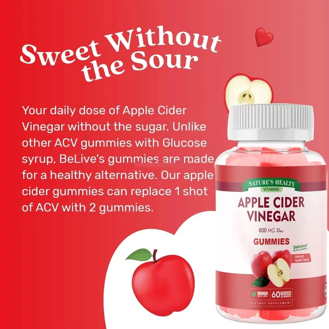 Vitahealthy OEM/ODM Private Label Factory Supply Natural Product Hign Quality 600 mg apple Cider Vinegar Gummies