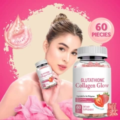 Private Label Brightening Skin Whitening Gummies Collagen Supplements Collagen L-Glutathione Gummies for Women