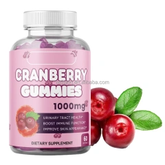 OEM Factory Wholesale Cranberry Gummies Supplement Health Food Adults Beauty Product Collagen Dosage Form