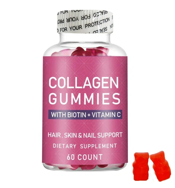 13 in 1 pink Glutathione Glow Collagen Hyaluronic Acid Gummies Natural Flavor Collagen with Biotin Vitamin Gummy for Women