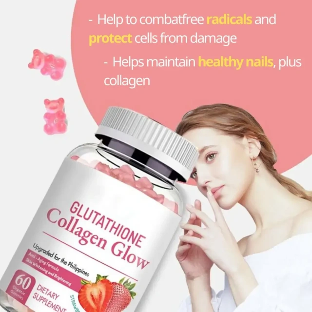 Private Label Brightening Skin Whitening Gummies Collagen Supplements Collagen L-Glutathione Gummies for Women