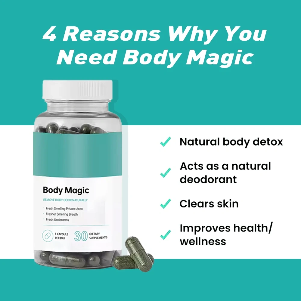 OEM Private Label Body Magic Chlorophyll Capsules Adult-Friendly Parsley Leaf Supplements for Health and Wellness One Bottle