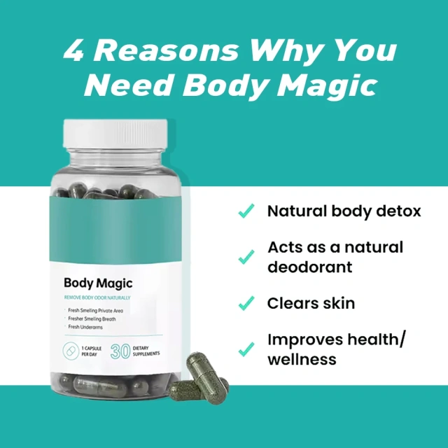 OEM Private Label Body Magic Chlorophyll Capsules Adult-Friendly Parsley Leaf Supplements for Health and Wellness One Bottle