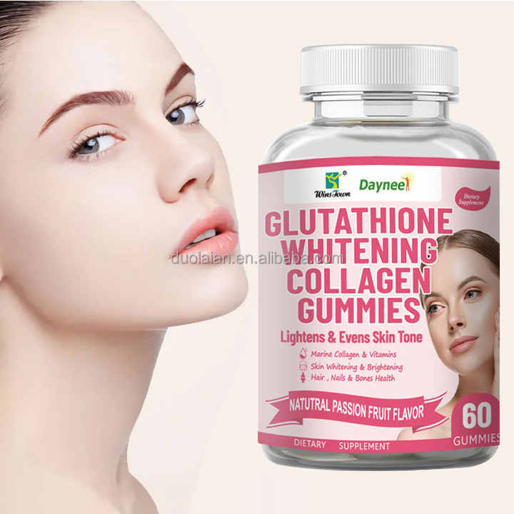 Private Label Natural L-G Lutathione Skin Lightening G Lutathione Reduced Whitening Skin Collagen Gummies