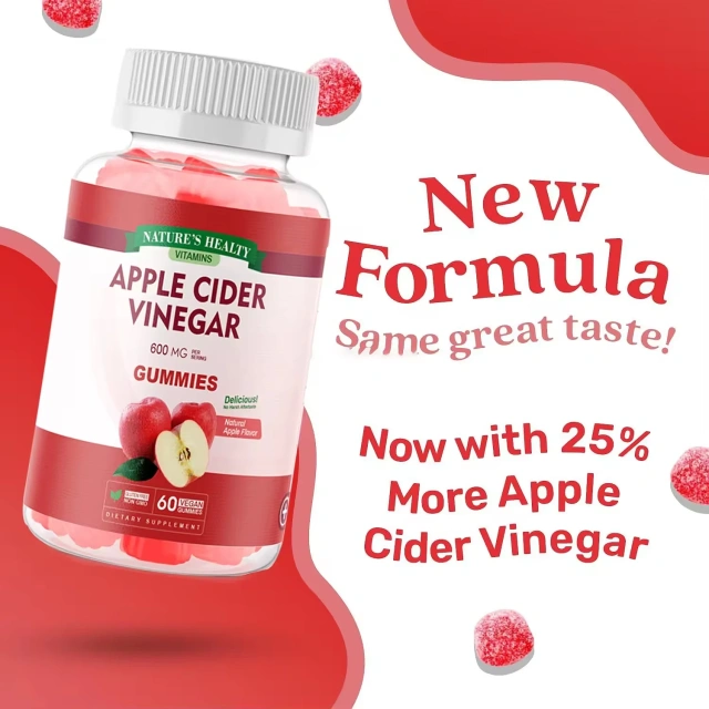 Vitahealthy OEM/ODM Private Label Factory Supply Natural Product Hign Quality 600 mg apple Cider Vinegar Gummies