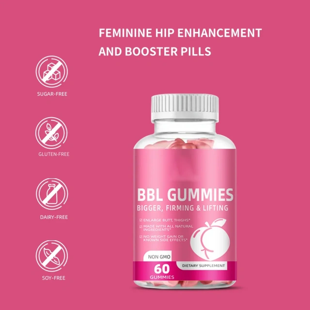 Wholesale Price Private Label Vegan Butt Enhancement Gummy Enhancement Original Bbl Gummies the Real Original Butt Enhancement