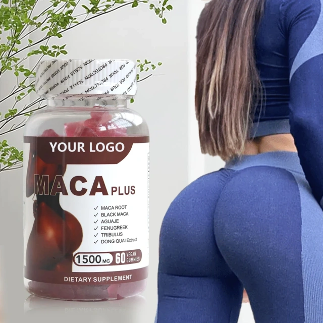 OEM Maca Plus Gummies 1500mg Big Booty Enhancer with Black Maca Root Multivitamin Support BUTTOCKS of ABUNDANCE