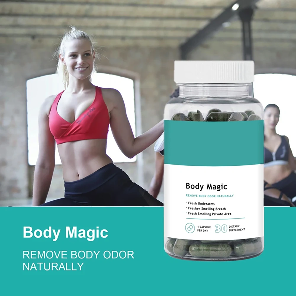 OEM Private Label Body Magic Chlorophyll Capsules Adult-Friendly Parsley Leaf Supplements for Health and Wellness One Bottle