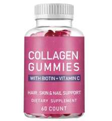 13 in 1 pink Glutathione Glow Collagen Hyaluronic Acid Gummies Natural Flavor Collagen with Biotin Vitamin Gummy for Women