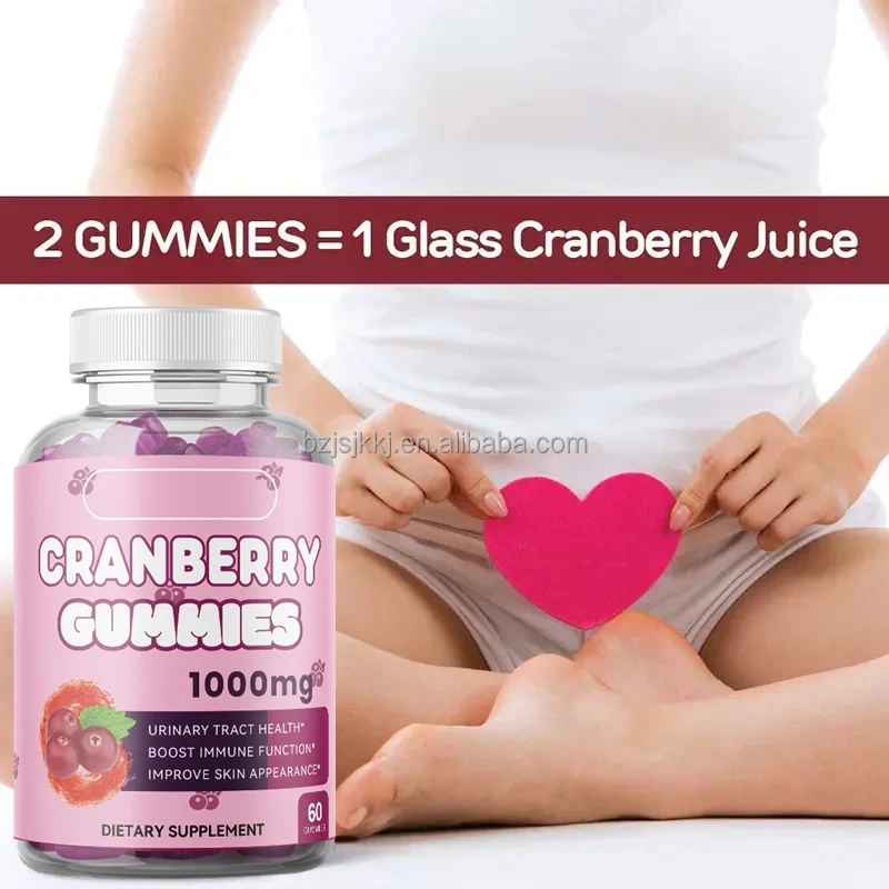 OEM Factory Wholesale Cranberry Gummies Supplement Health Food Adults Beauty Product Collagen Dosage Form