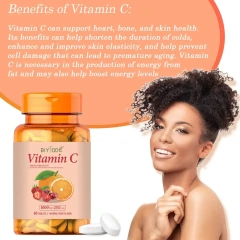 Biyode Fast Shipping Vitamin C Capsules Effective Formula Vitamins Tablets for Adults Not for Pregnant Women