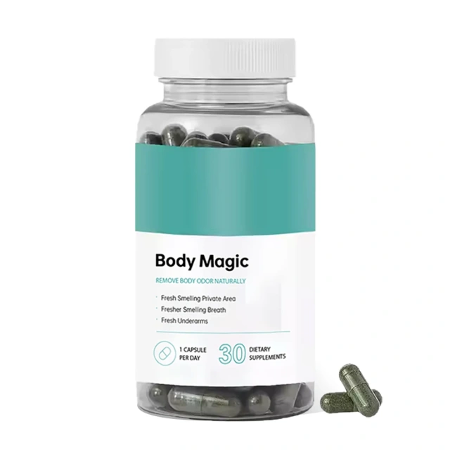 OEM Private Label Body Magic Chlorophyll Capsules Adult-Friendly Parsley Leaf Supplements for Health and Wellness One Bottle
