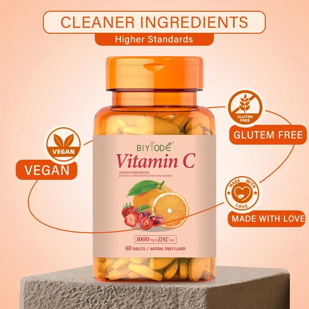 Biyode Fast Shipping Vitamin C Capsules Effective Formula Vitamins Tablets for Adults Not for Pregnant Women