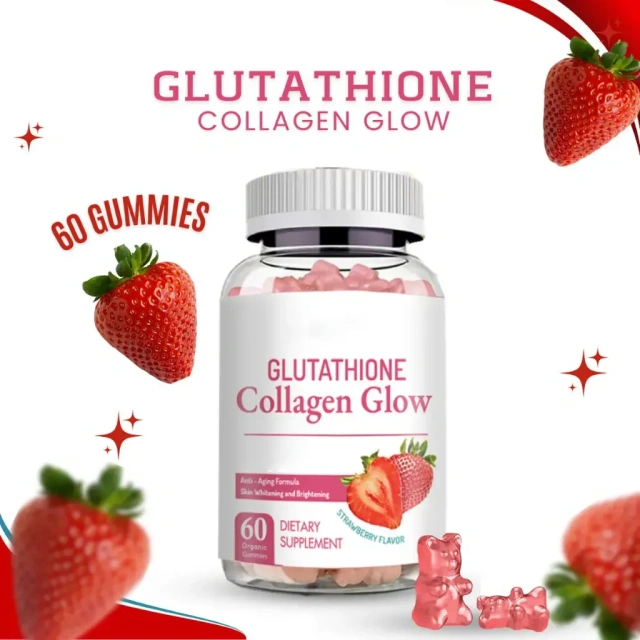 Private Label Brightening Skin Whitening Gummies Collagen Supplements Collagen L-Glutathione Gummies for Women